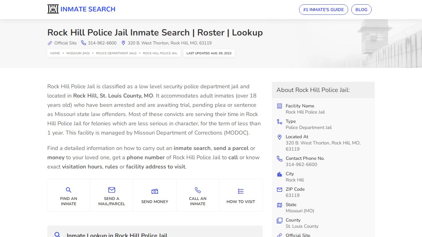 Rock Hill Police Jail Inmate Search | Roster | Lookup