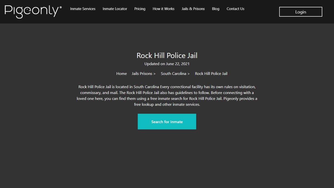 Rock Hill Police Jail Inmate Search | South Carolina